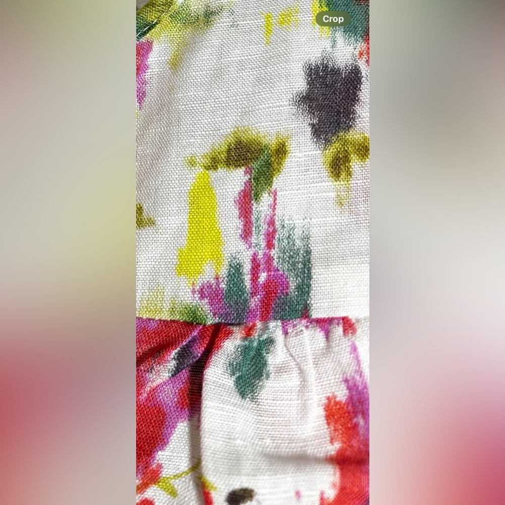 Hester & Orchard Colorful Floral Women's Linen Blend Top - Picture 5 of 5